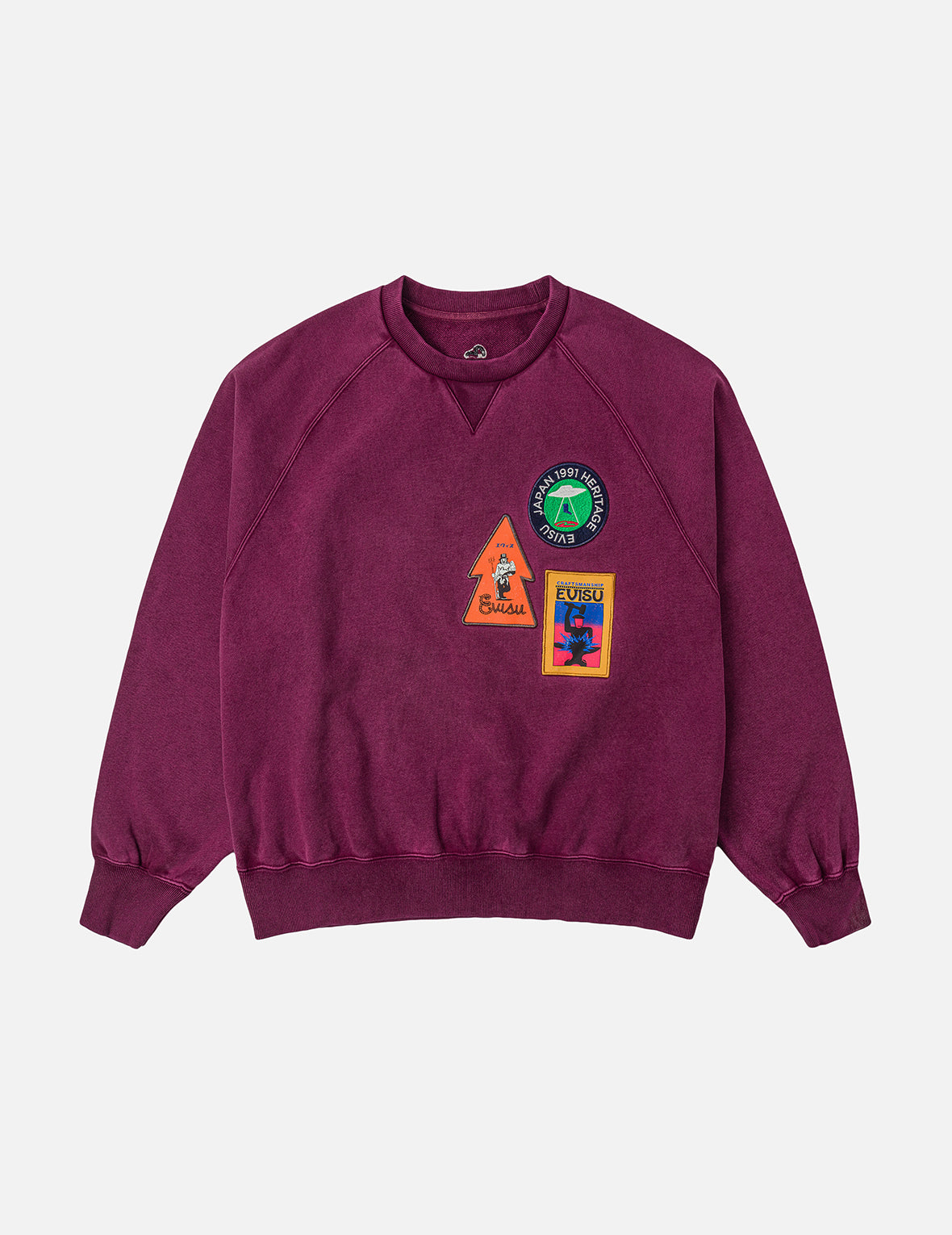 美式「惠比壽」與海鷗刺繡寬版休閒衛衣